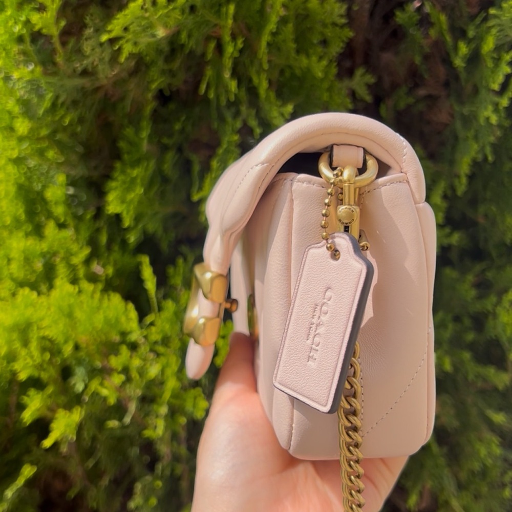 NWOT Coach Tabby Quilted Wristlet with Chain / Tabby 19 Crossbody bag in Blush - Picture 3 of 16